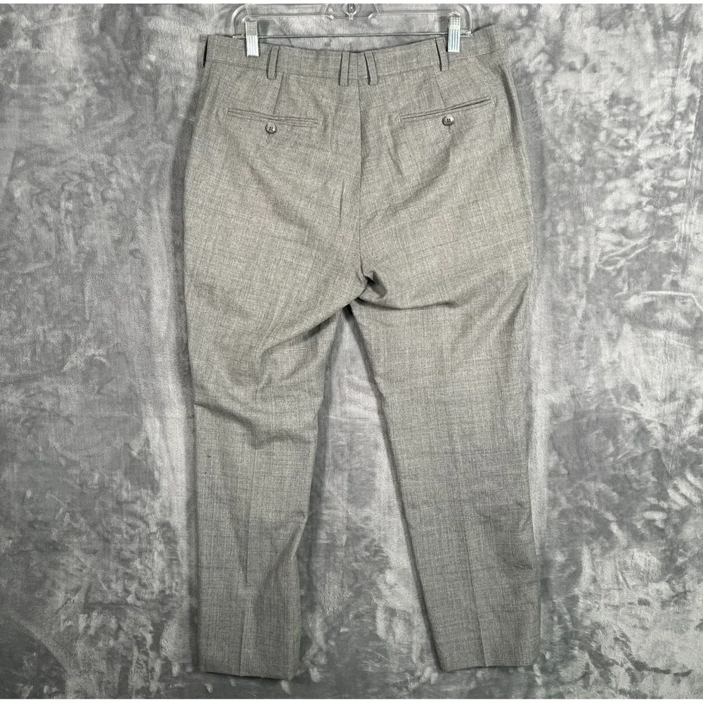 Suitsupply Brescia Dress Pants Men 34x28 Gray Suit Trousers Wool Slim Flat Front